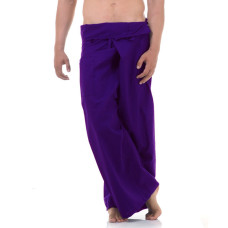 Men Cotton Thai Fisherman Pants Purple FOVM